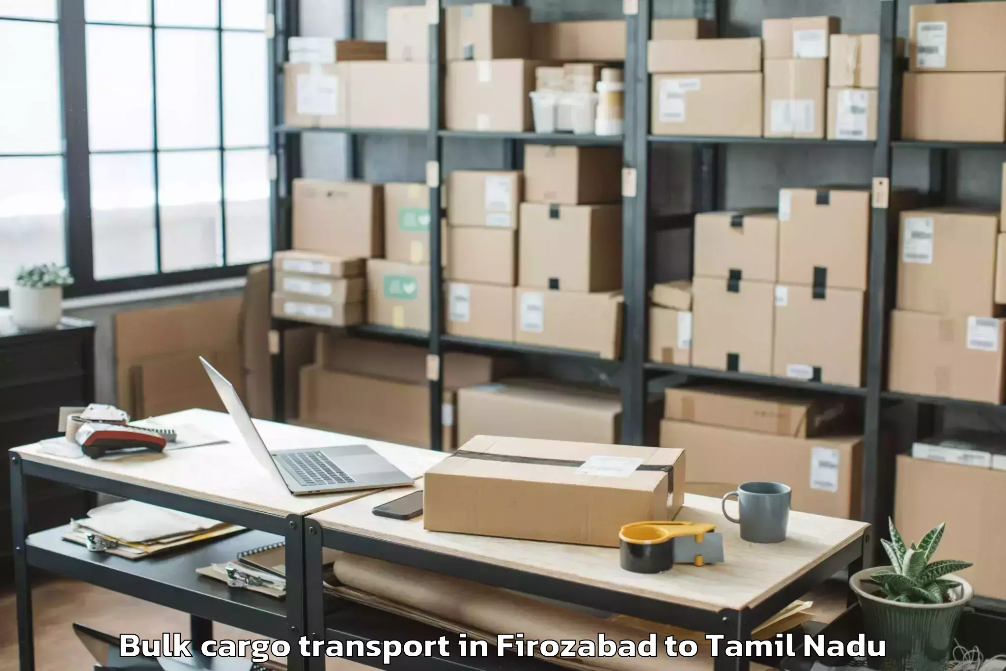 Trusted Firozabad to Kaveripatnam Bulk Cargo Transport